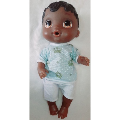 Bermuda com blusa para baby Alive de 30 cm. roupa de boneca