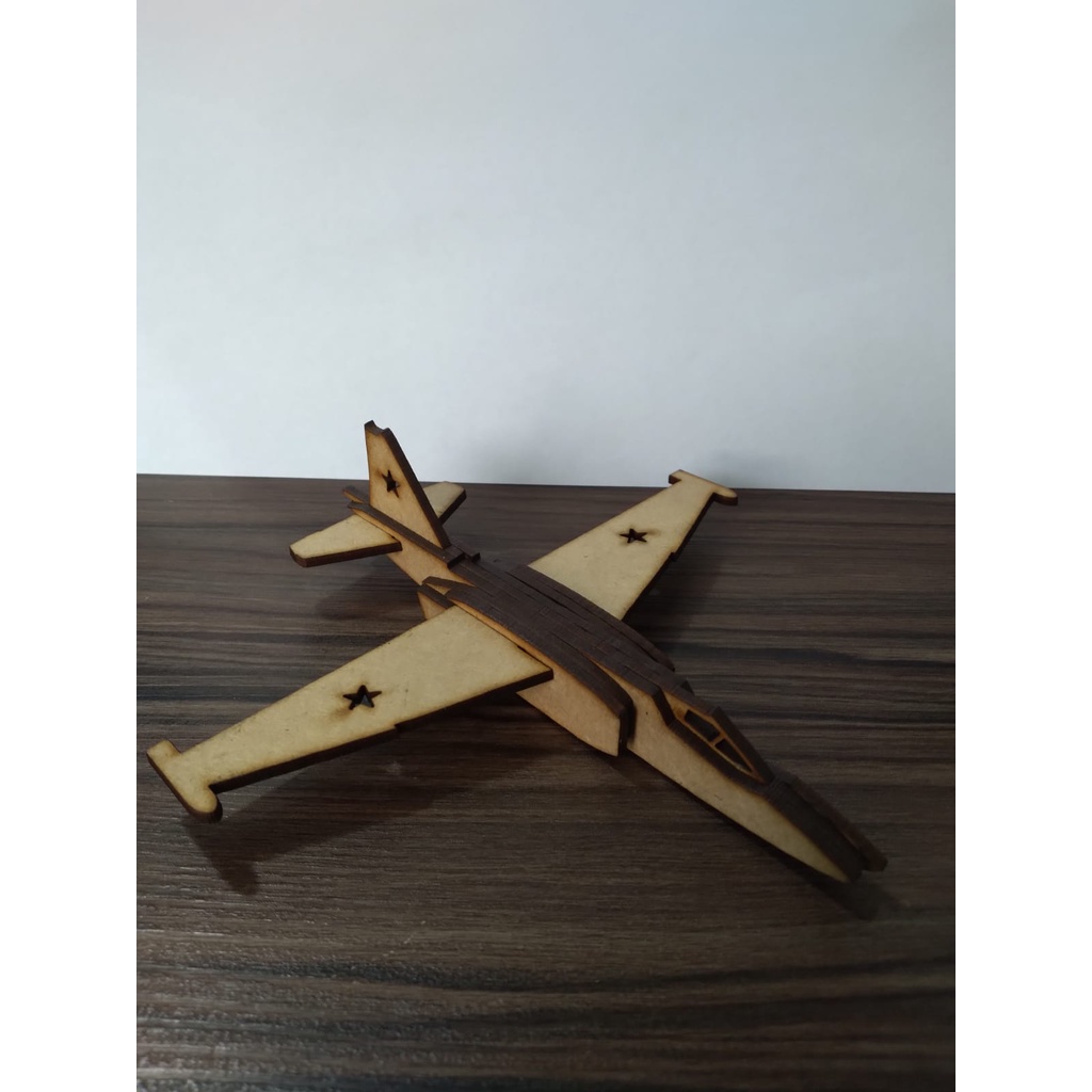 Mini Avião 5 unidades Modelo 2 MDF