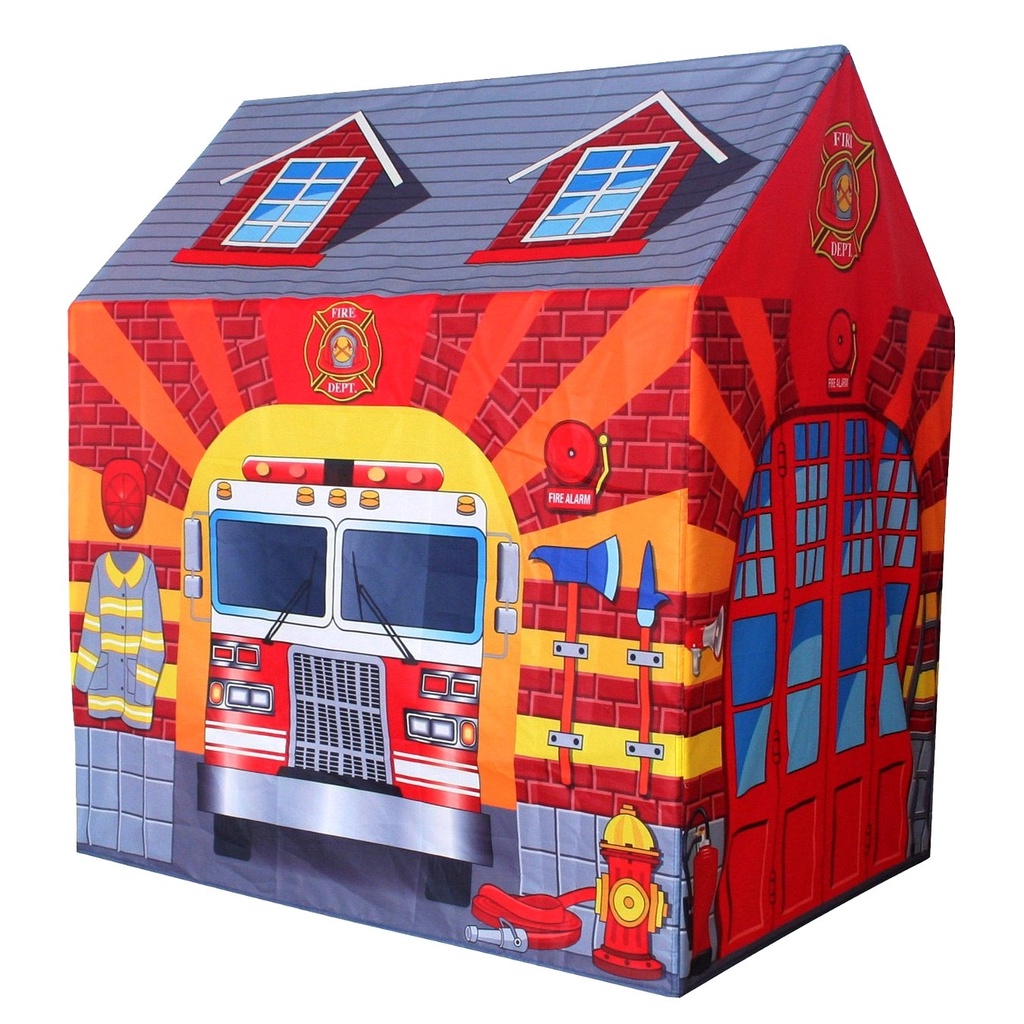Barraca Cabana Infantil Estacao Bombeiro Vermelha Menino DMT5653 - Dm Toys