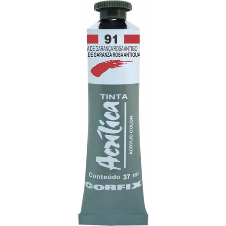 ACRILICA CORFIX 37ML 91 LACA GARANCA ROSA ANTIGO