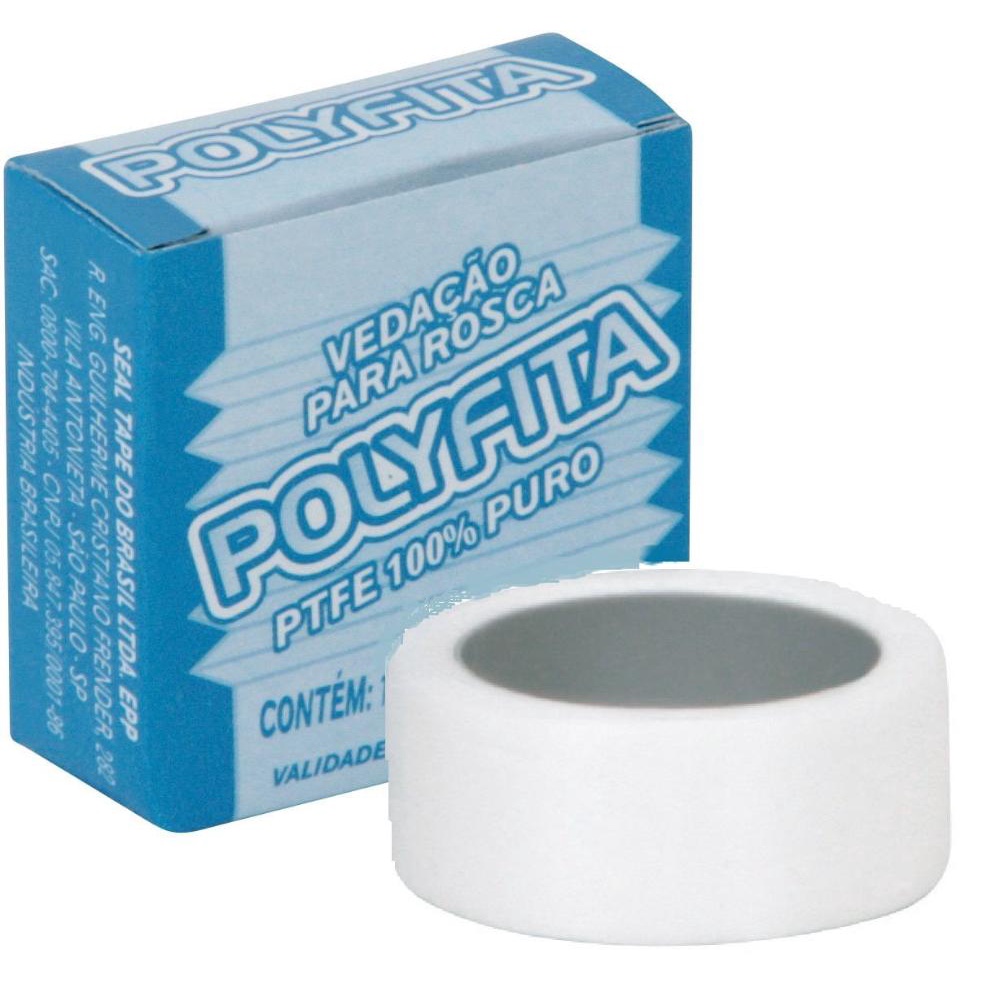 Kit 12 Fita Veda Rosca Branca 12mm x 5m Seal-Tape - Polyfita em Oferta na Shopee