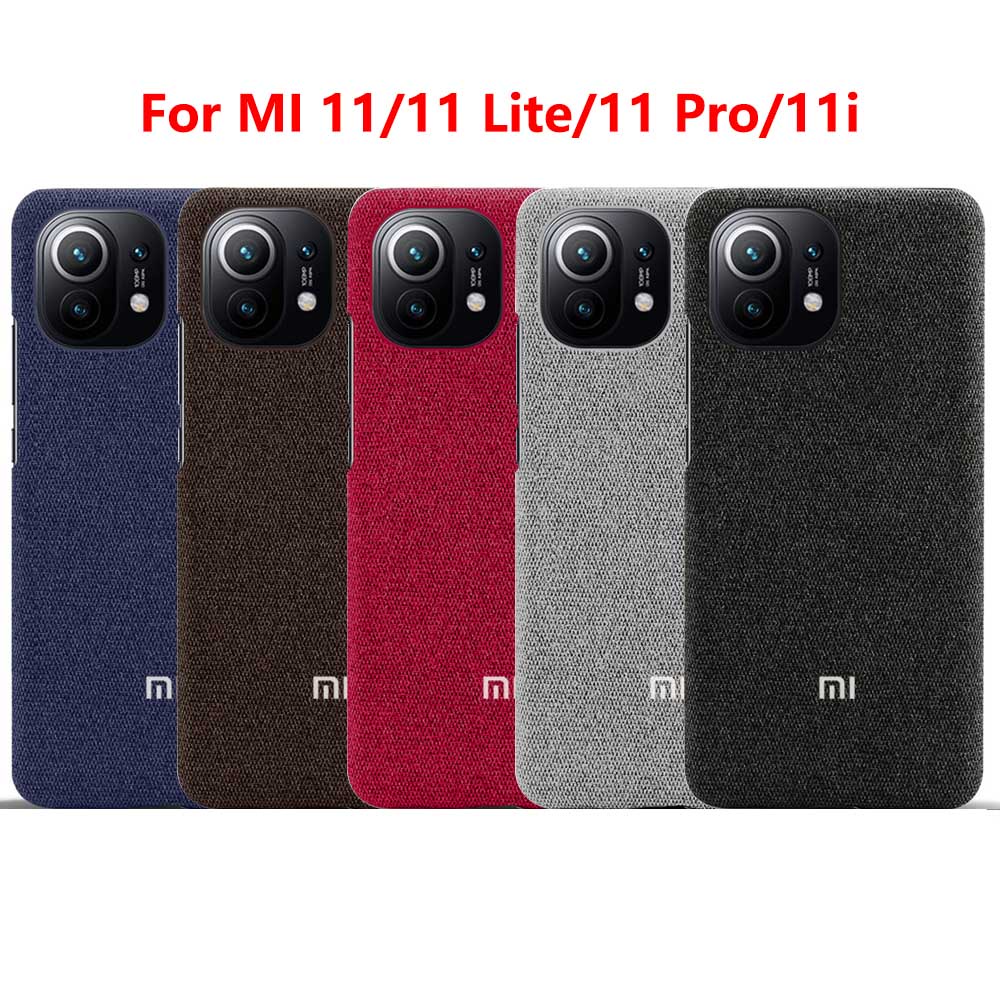 Mi 11 Luxuoso Capa De Celular Para Xiaomi Lite Tecido De Pele Fina Pattem Suporte Protetora Pro 11i