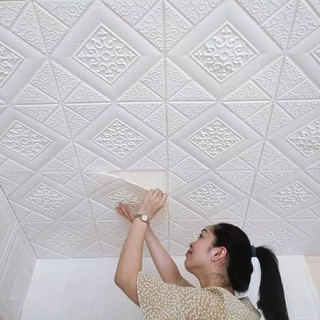 3D Teto Papel De Parede Auto-Adesivo Decoração Da À Prova D'água Espumafem Design Para Quarto