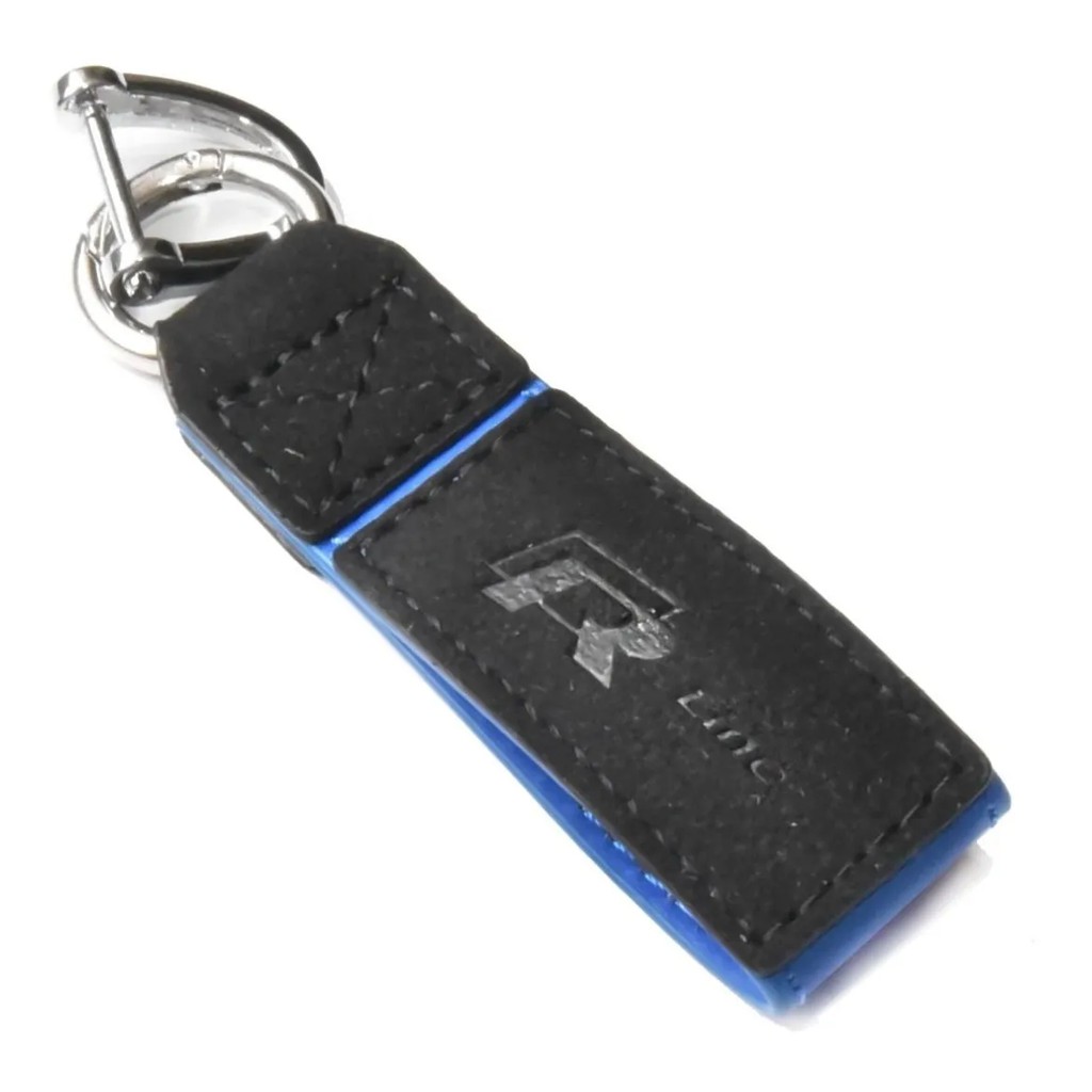 Chaveiro Volkswagen Vw Rline Jetta Fox Virtus Novo Polo Golf Couro Camurça Marca de Carro Brasão Logo