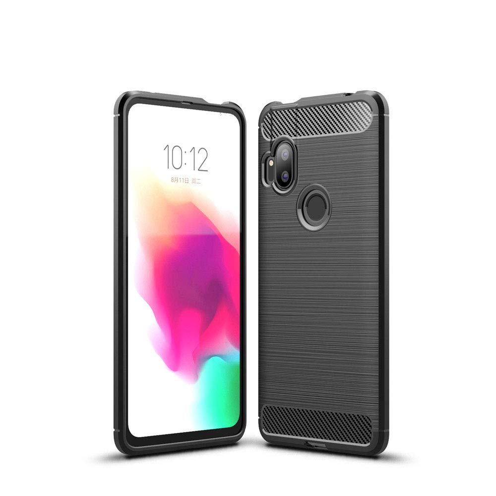Capa De Silicone Macia Para Motorola One Hyper 6.5 " Fibra De Carbono TPU À Prova De Choque Borracha Escovada