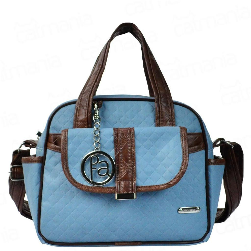 Frasqueira Térmica Maternidade FazendoArte | Cor: Clear Verde Militar C/ Couro