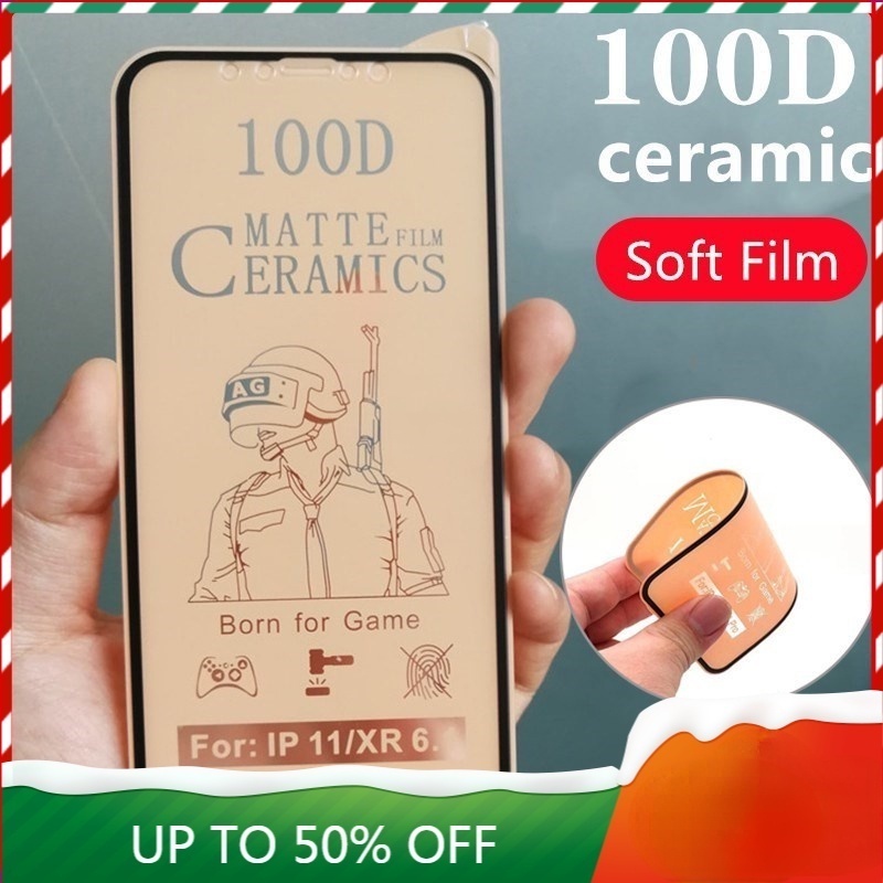 Película De Cerâmica Fosca Cobertura Completa Para iPhone 14 13 12 11