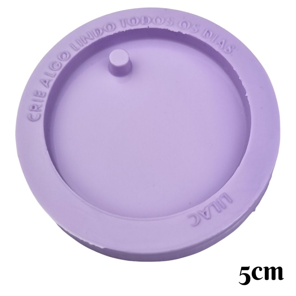 Molde de Silicone para Resina Círculo com furo - 1 cavidade (5 cm)