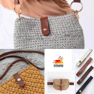 Fecho/Lapela 2.5 x 18  com fechamento de imã em couro ecológico para Bolsas de Crochê  Artesanais em Oferta na Shopee