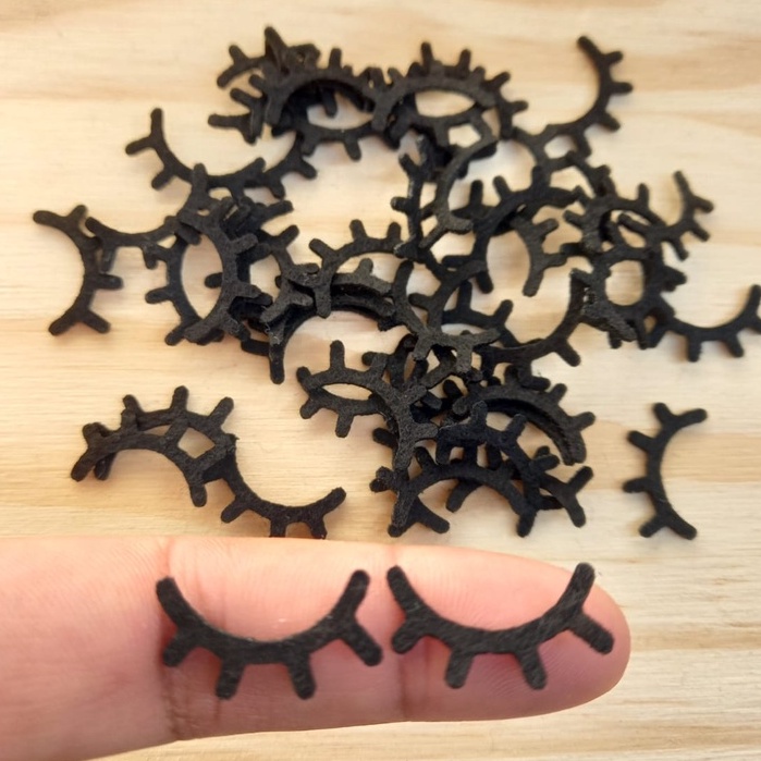 Recorte a laser Cílios em feltro Mod-1 50 unidades (cílios em feltro unicórnio) em Oferta na Shopee