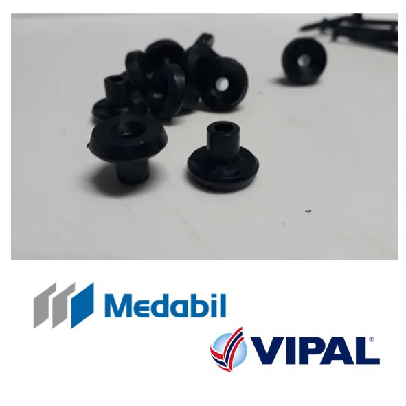 Rolete Preto Para Porta Sanfonada De Pvc (kit Com 20 Peças)