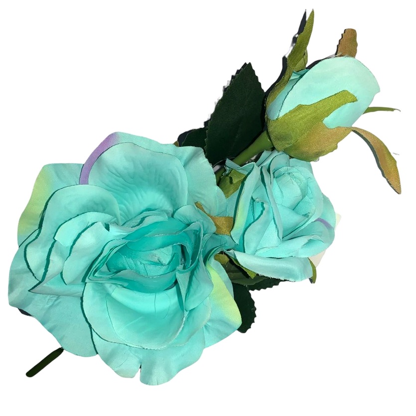 Galho de Rosa Colombiana Artificial com 3 Botões - Somente a Flor | Shopee  Brasil