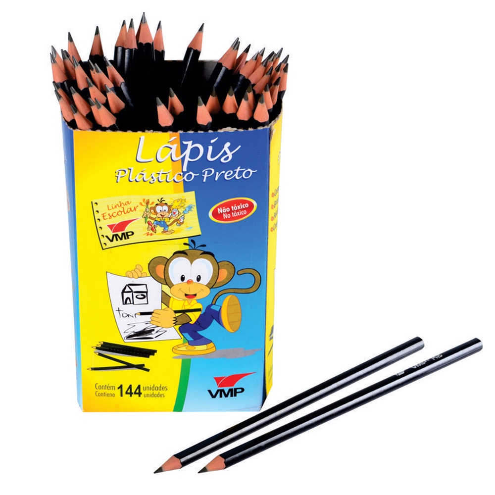 Lápis HB. N2 Preto Sem Borracha Caixa com 144Un Atacado VMP
