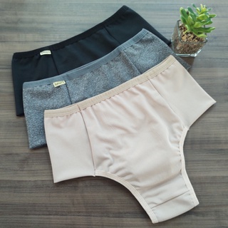 Kit 3 Calcinha Pala Dupla Segura Barriga Conforto Premium