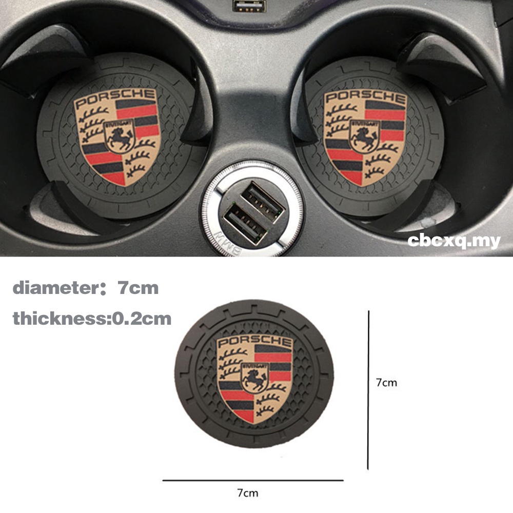 Porta-Copos De Água Para Carro Porsche Panamera Macan Cayenne 718 911 Taycan Carrera GT Boxster Cayman 917 Pajun 981 Ber