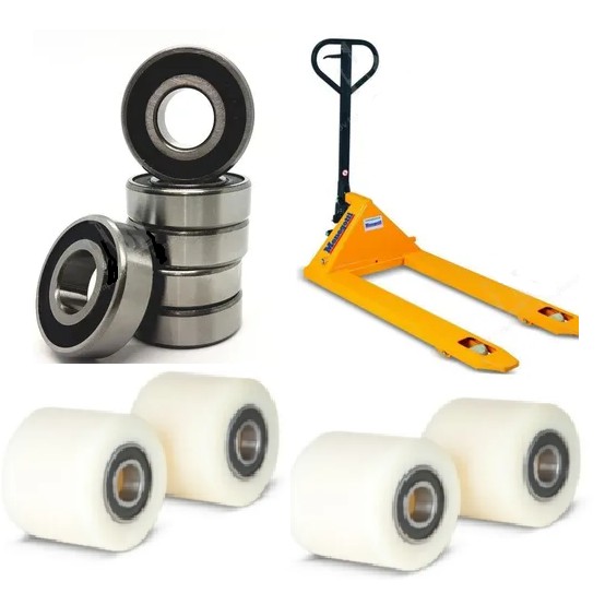 Kit 4 Roda Carga Nylon 70x60mm C/rolamento P/paleteira Menegotti - Marcon - Beltools.