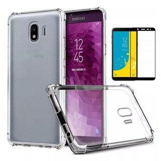Capa Samsung Galaxy J4 J400 5.5 + Película vidro 3D / 5D - Capinha Transparente Bordas Impacto Antishock em Oferta na Shopee