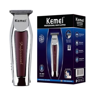 Máquina de Cortar Cabelo e Barba Acabamento Kemei Sem Fio Profissional KM-WL9164