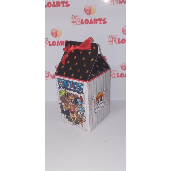 Detalhes do Kit Caixinhas Milk ou Barcos One Piece * fosco Lembracinha one piece