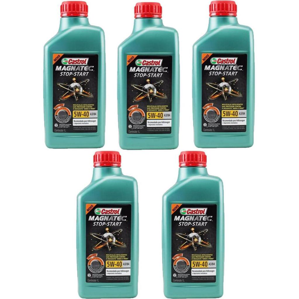Kit 5 Oleo Castrol Magnatec 5w40 A3/B4 502 00 - Escorrega o Preço