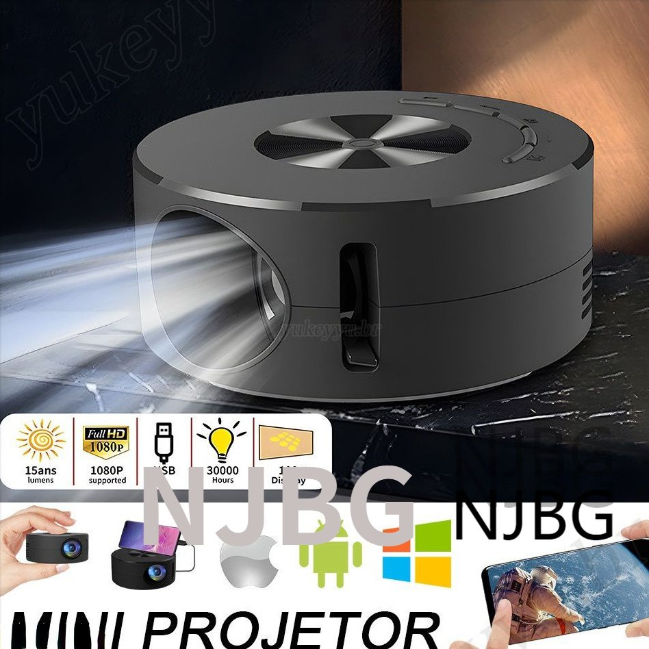 0919 Projetor De Celular HD 1080P Com LED Portátil Para Casa Tela Móvel Da Mesma Definição YT200