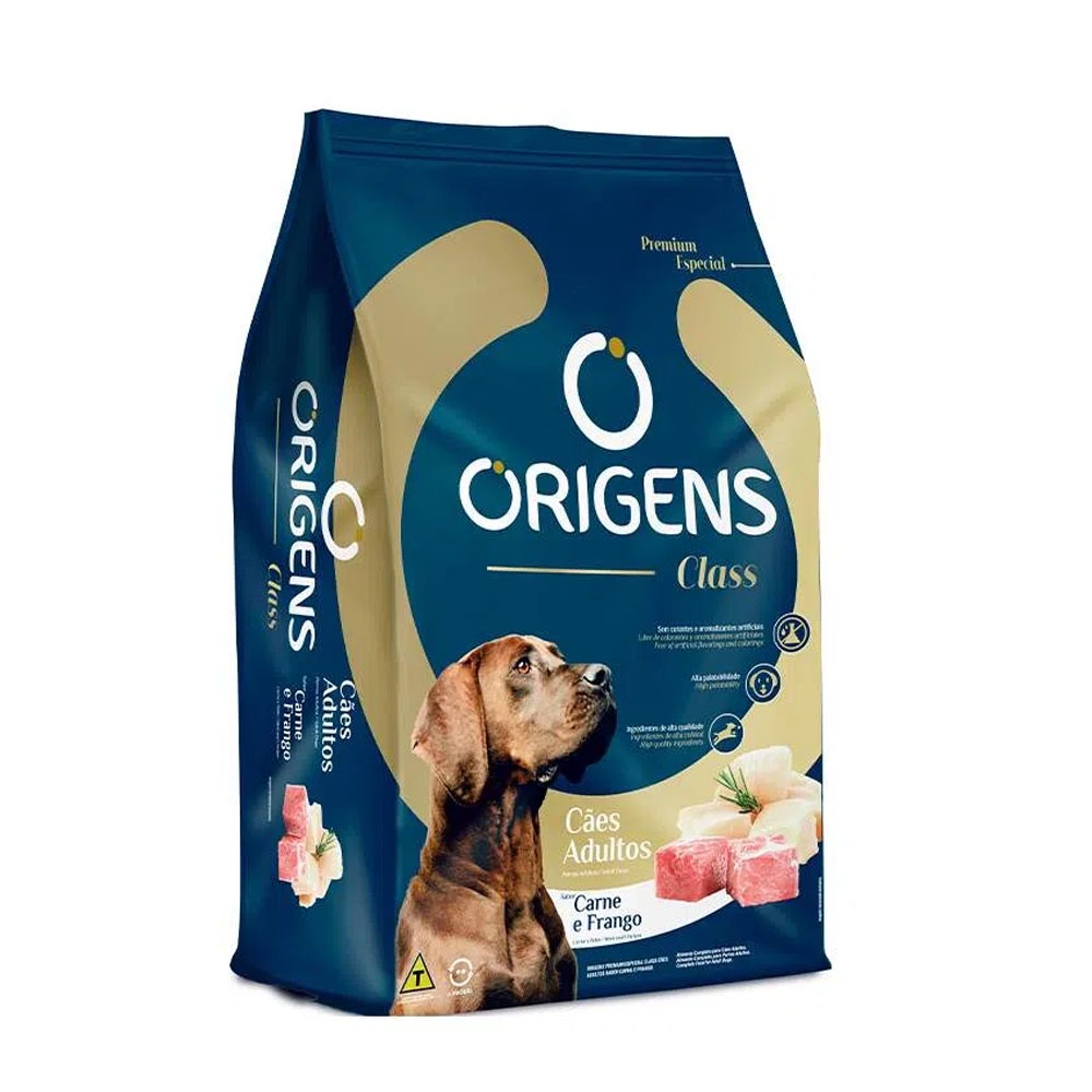 Ração Origens Cães Class Adultos Cães/Frango - 15Kg em Oferta na Shopee