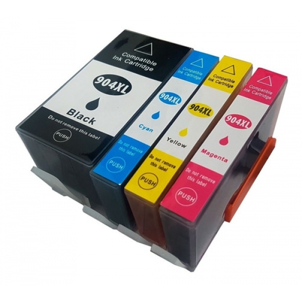 Kit 4 Cartuchos Compatíveis 904xl Para 6970 6978