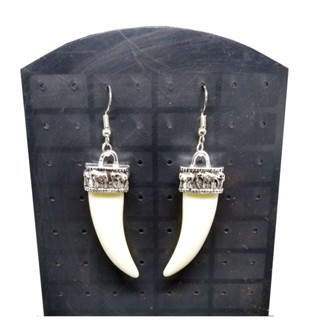 Par De Brincos dentes marfim Brancos em Oferta na Shopee