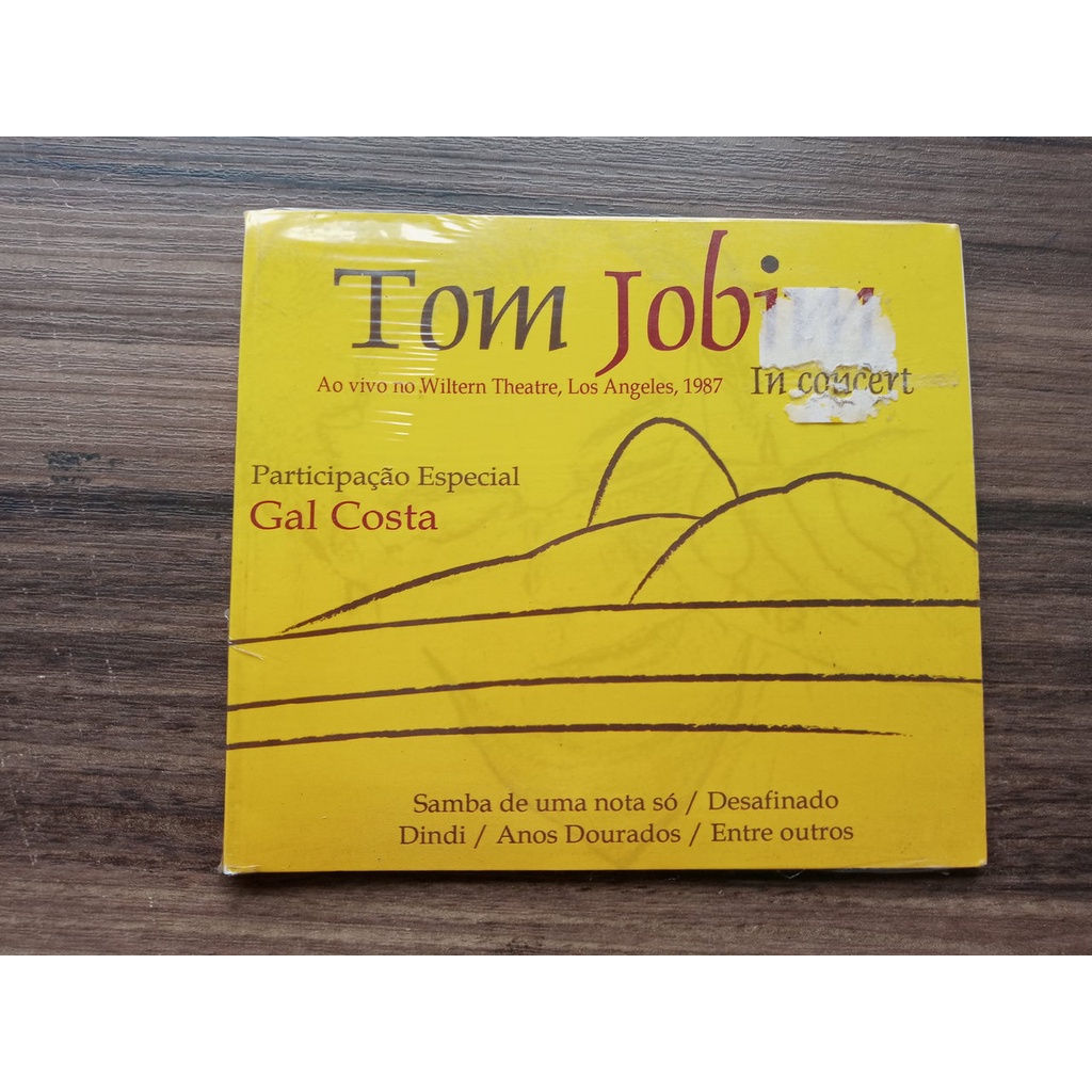 CD Tom Jobim com participação de Gal Costa Ao vivo no Wiltern Theatre em Los Angeles 87 - Digipack lacrado de fábrica