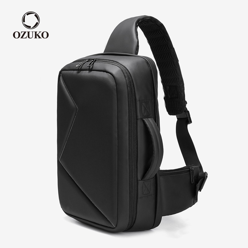OZUKO Homens De Grande Capacidade Saco Crossbody 13 Polegada Laptop Sacos De Ombro Sling Peito Pacote De Negócios À Prova D'água em Oferta na Shopee