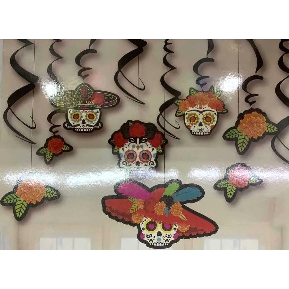 Enfeite De Festa Decoração Caveira Mexicana para teto