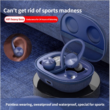 J92 Fone De Ouvido Bluetooth Sem Fio Com Gancho Esportivo À Prova D'água/Intra-Auricular em Oferta na Shopee