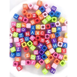 300 Pçs Miçanga Infantil Letras Colorido Alfabeto 50grama-E1-6-1