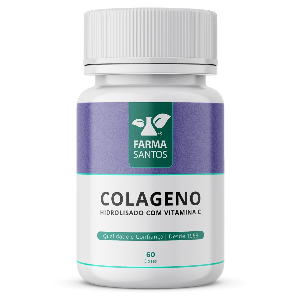 Colágeno Hidrolisado 500Mg Com Vit C 300Mg 60 Doses em Oferta na Shopee