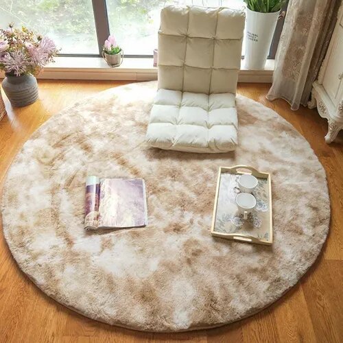 Tapete Redondo 2,0m x 2,0m Peludo Quarto Sala Texfine em Oferta na Shopee