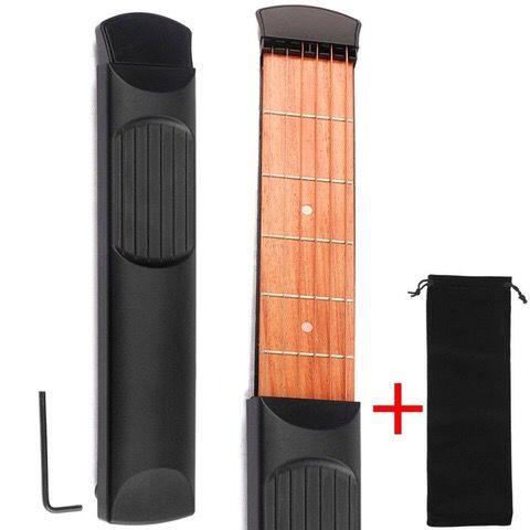 Portátil seis produtos bolso guitarra prática guitarra dedilhado prática guitarra amantes iniciantes