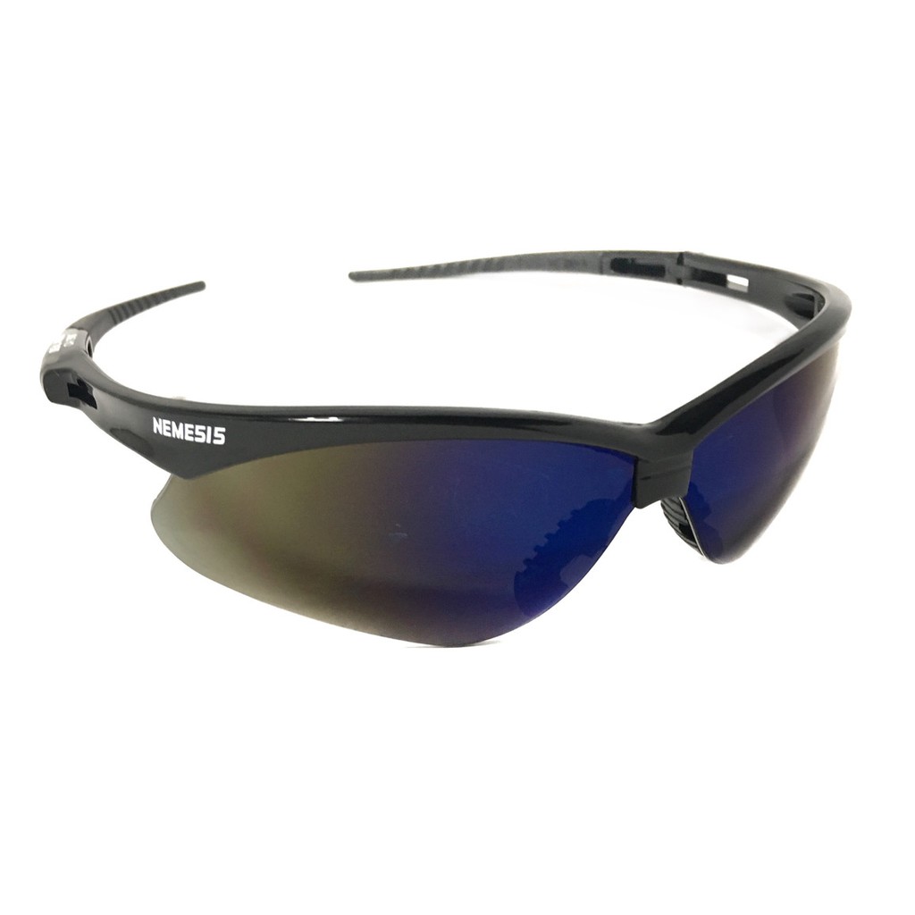 Óculos Proteção Nemesis Preto Azul Espelhado Esportivo Teste Balistico Paintball   Resistente A Impacto Ciclismo C