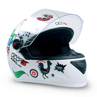 Capacete Fechado Narigueira Moto Gtn Stickers Integral Fw3 Tamanho 58