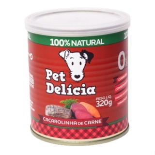 Ração Úmida Natural Pet Delícia Caçarolinha Carne Cães 320g em Oferta na Shopee