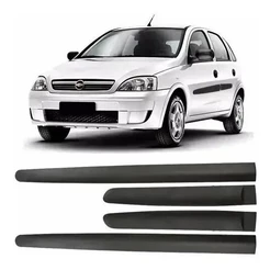 Jogo Friso Lateral Corsa Novo G2 Hatch Sedan Preto Largo