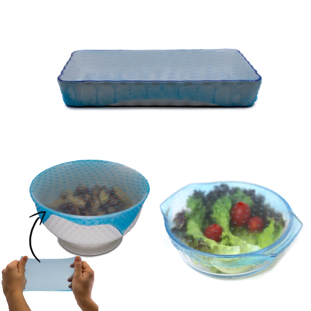 Kit 2 Tampa Veda Tudo - alimentos - Substituto plástico filme
