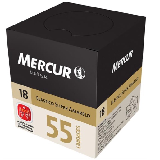 Elastico amarelo N.18 Caixa c/25g.55pecas - Mercur