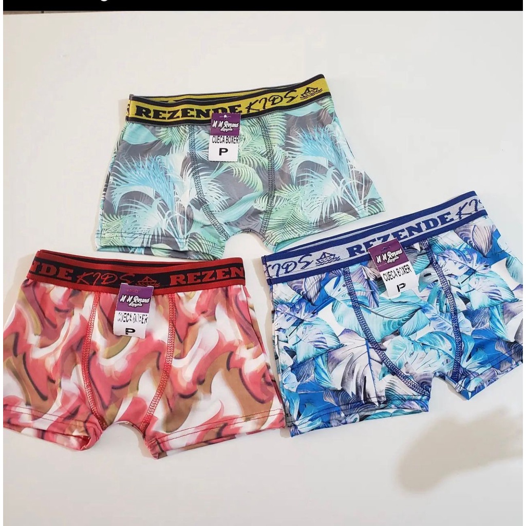 Cueca Infantil Masculina Box Microfibra Atacado