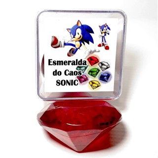 Esmeralda do caos Sonic - Vermelha em Oferta na Shopee