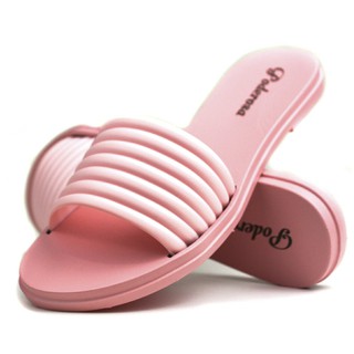 Sandália Chinela Slide Shower Rasteirinha Feminina Poderosa Emborrachada Modal Casual Estilosa Cor Rosa