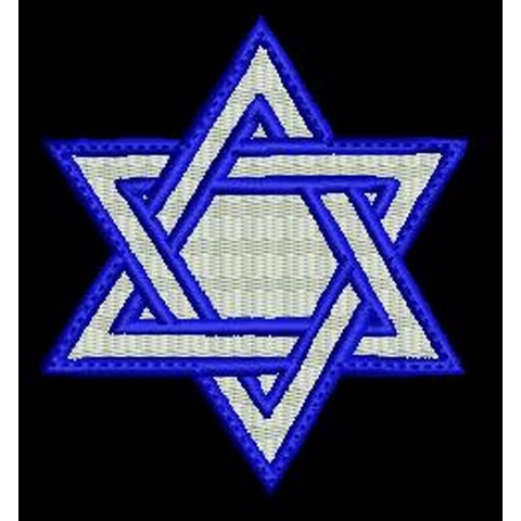 Patch bordado estrela de Daví Israel com ou sem carrapicho e também termo colante