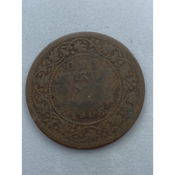 Moeda Índia Britânica 1/4 Anna 1906