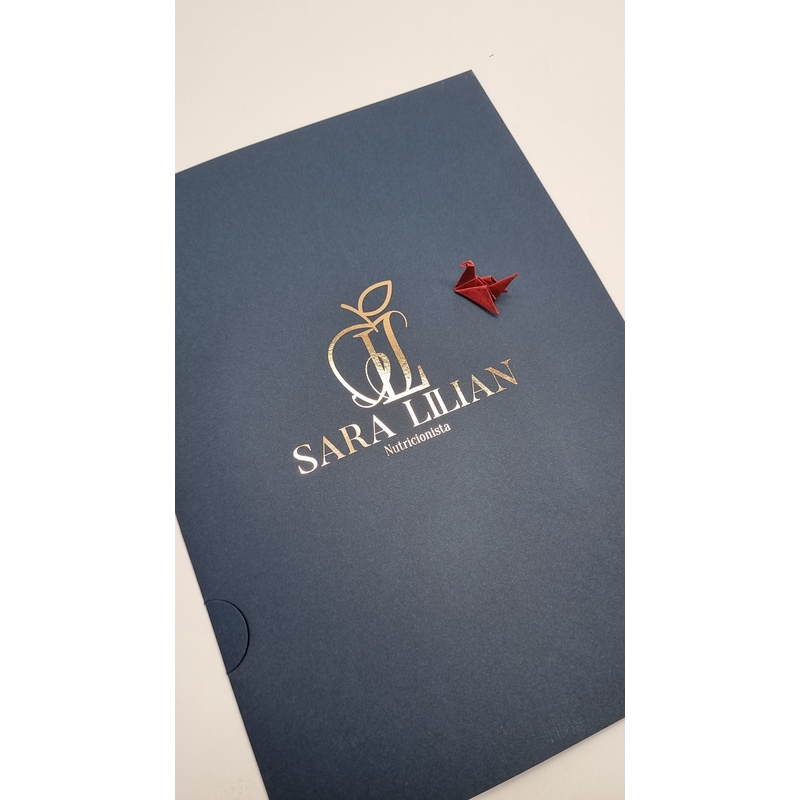 20 Pastas Personalizadas Orelha e Hot Stamping no Logo - Contrato, Advogado, Medico, Dentista