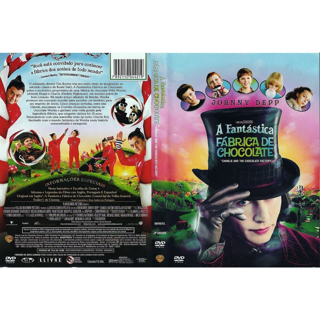 DVD Original A Fantástica Fábrica de Chocolate (Johnny Depp)