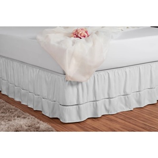 Saia Cama Box Conjugada Queen 1.98x1.58x0.35 Cinza em Oferta na Shopee